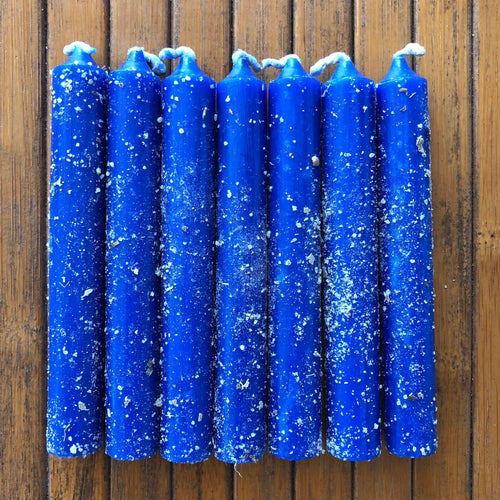 Blue Healing Dressed Candles
