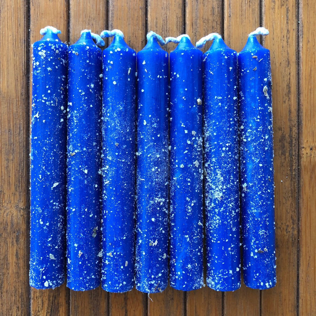 Blue Healing Dressed Candles