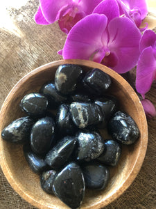 Black Tourmaline Tumbled Stones- .75"-1"