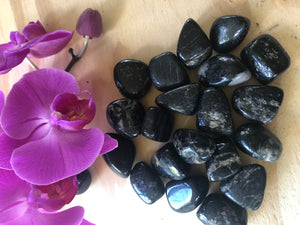 Black Tourmaline Tumbled Stones- .75"-1"