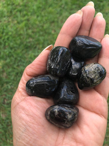Black Tourmaline Tumbled Stones- .75"-1"