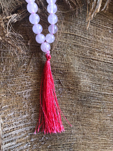 Rose quartz Mala Necklace