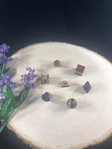 Geometrical  chakra stone set