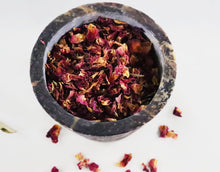 Red Rose Buds and Petals