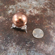 Copper Sphere with Golden Stand