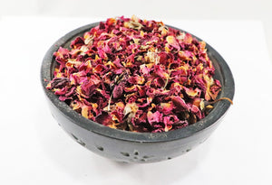 Red Rose Buds and Petals