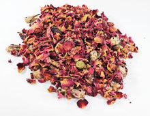 Red Rose Buds and Petals