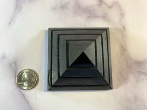 Shungite Saqqarra Pyramid 70mm x 60mm