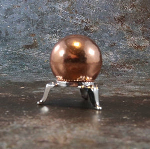 Copper Sphere with Golden Stand
