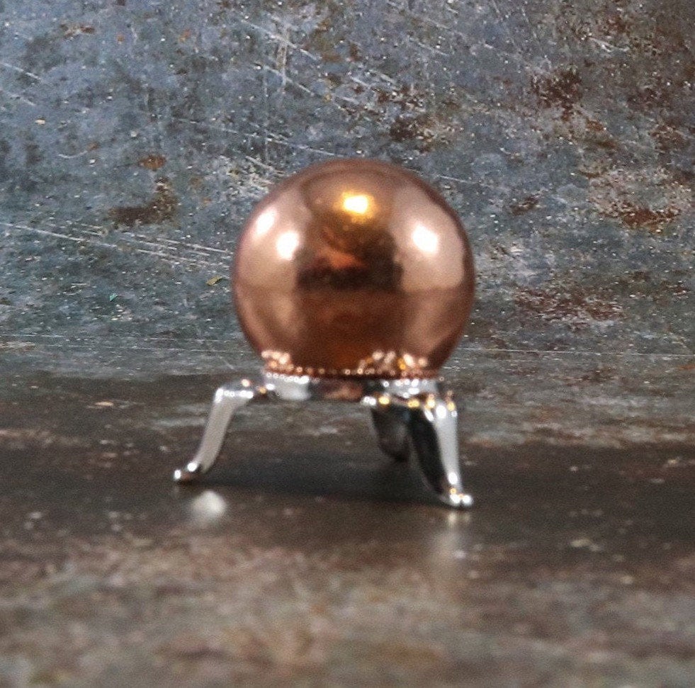 Copper Sphere with Golden Stand