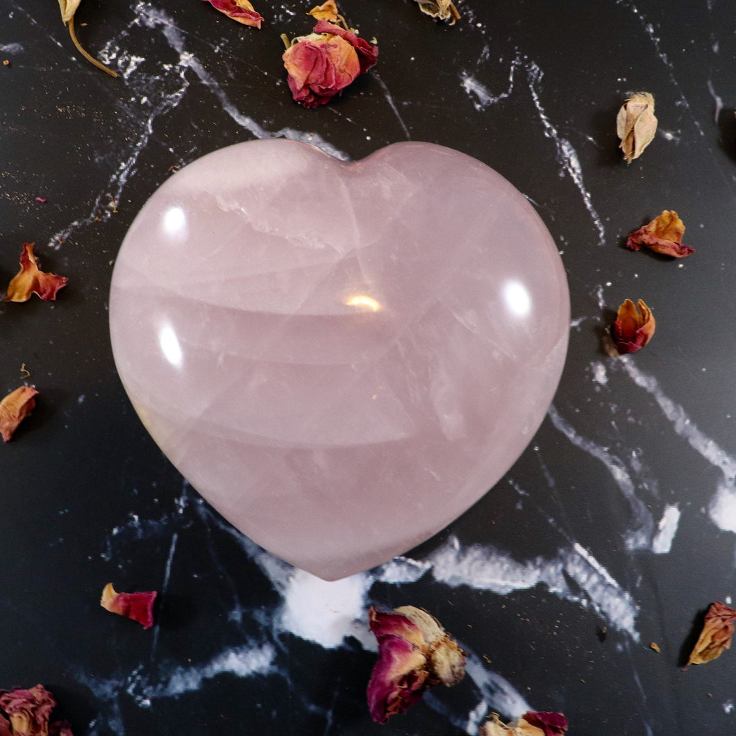 Rose Quartz Heart 80mm/Large Rose Quartz Heart/ Love Gift/ Love