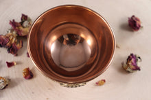 Flower of Life Copper  Offering Bowl, Altar Bowl, Sacred Geometry- 2&quot; H x 3&quot;D