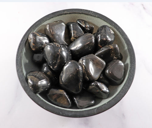 Black Onyx Tumbled Stone- Inner Strength
