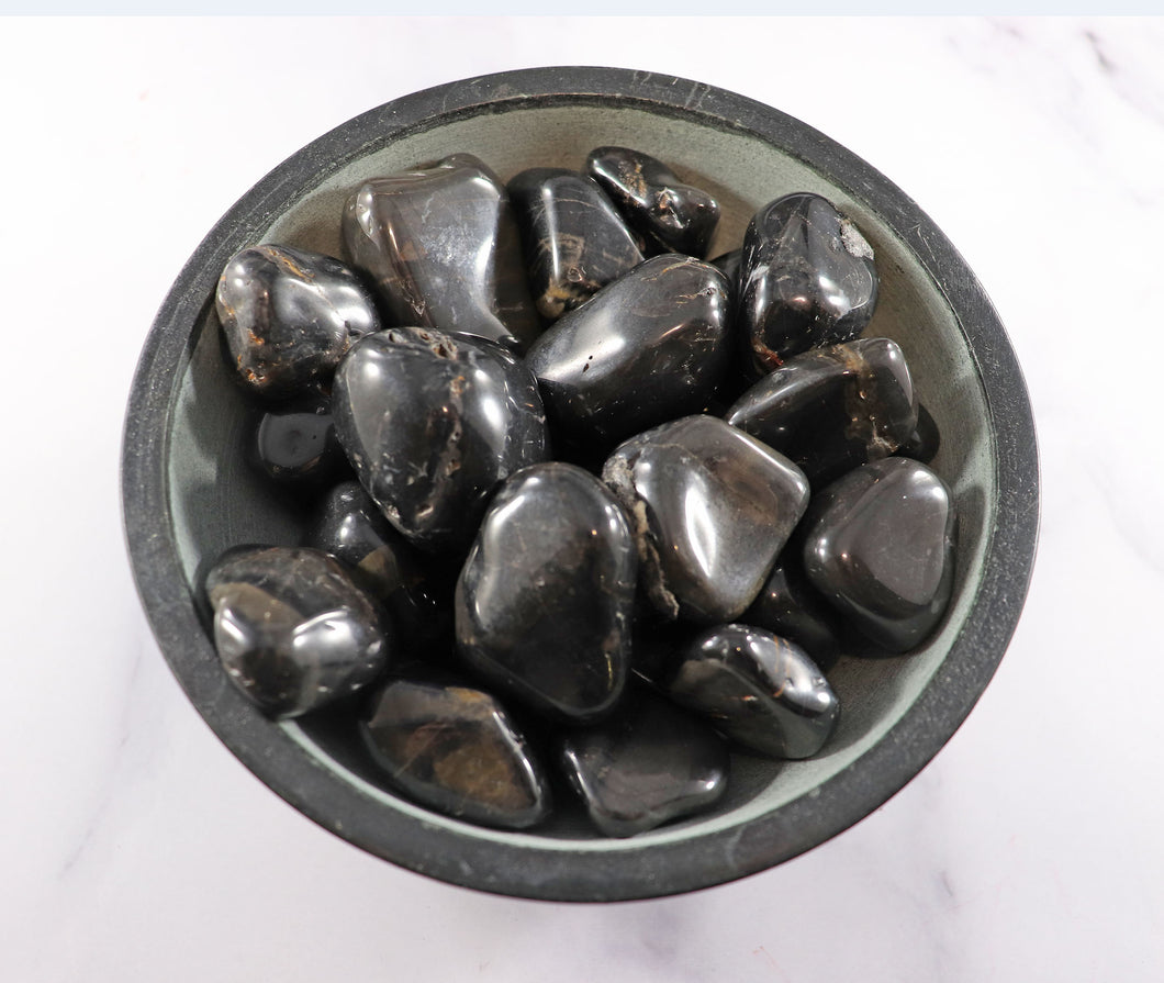 Black Onyx Tumbled Stone- Inner Strength