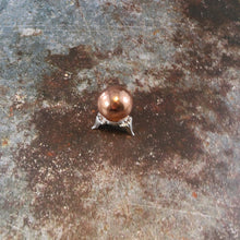 Copper Sphere with Golden Stand