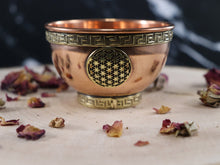 Flower of Life Copper  Offering Bowl, Altar Bowl, Sacred Geometry- 2&quot; H x 3&quot;D