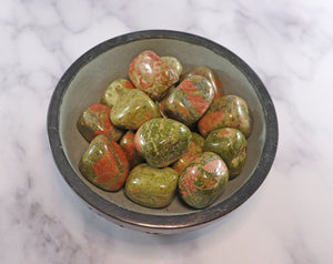 Unakite Tumbled Stones 1"- Overcome blocks