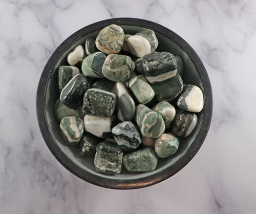Green Sardonyx Tumbled Stone for Strength, Protection, Willpower