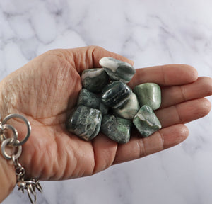 Green Sardonyx Tumbled Stone for Strength, Protection, Willpower