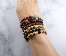 Intention Bracelets, Karma Bracelet, Gemstone Bracelets, Stackable Elastic Beaded Bracelets