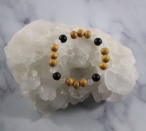 Intention Bracelets, Karma Bracelet, Gemstone Bracelets, Stackable Elastic Beaded Bracelets