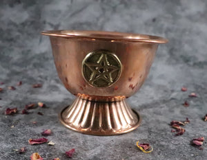 Pentacle Copper Offering Chalice 3"H 4"D
