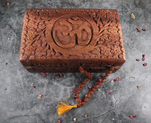 Large Om Wooden Box