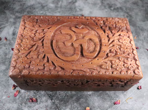 Large Om Wooden Box