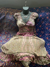 Bohemian Mid-length dress with Paisley Designs- One size