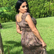 Bohemian Mid-length dress with Paisley Designs- One size