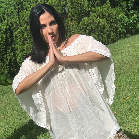 Angel Wing Cotton Top – White Embroidered Boho Blouse, One Size