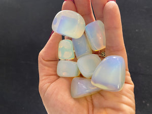 Opalite Tumble Stone for Invisibility, beauty and astral protection, Programmable stone