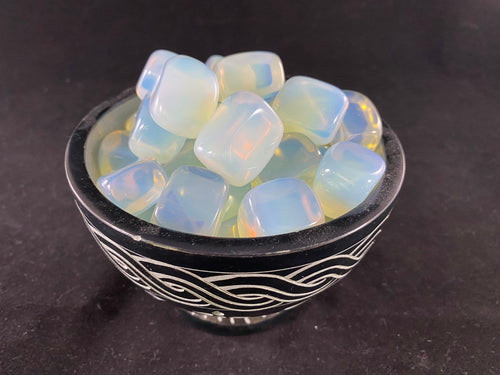 Opalite Tumble Stone for Invisibility, beauty and astral protection, Programmable stone