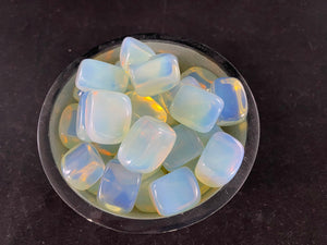 Opalite Tumble Stone for Invisibility, beauty and astral protection, Programmable stone