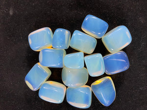 Opalite Tumble Stone for Invisibility, beauty and astral protection, Programmable stone