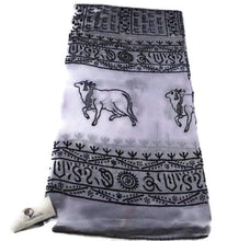 Maha Mantra Chaddar, Meditation Shawl, Turban, Vrindaban Chadar with Maha Mantra and cows