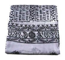 Maha Mantra Chaddar, Meditation Shawl, Turban, Vrindaban Chadar with Maha Mantra and cows