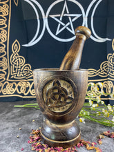 Stone Mortar and Pestle, Apothecary Mortar, Stone herb grinder, Kitchen Witchery