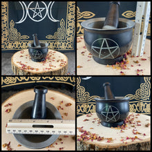 Stone Mortar and Pestle, Apothecary Mortar, Stone herb grinder, Kitchen Witchery