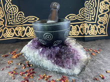 Stone Mortar and Pestle, Apothecary Mortar, Stone herb grinder, Kitchen Witchery