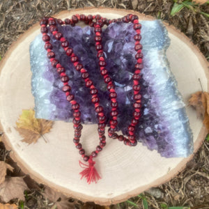 Japa mala, Chanting beads, Prayer Beads-Tulsi, Rosewood, Sandalwood, Rudraksha, Gemstones